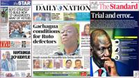 Kenyan newspapers, August 6: Gachagua lists conditions for defectors seeking to join DCP