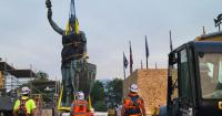 'Lady Montana' comes down from Capitol dome as restoration work continues