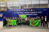 Turkmen Karate Athletes Win 21 Medals at the Central Asian Karate WKF Championships in Aktau