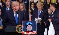 Trump welcomes Team USA's Winter Olympics heroes to the White House... but there's no sign of athlete he branded a 'real loser'