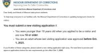 Missouri Department of Corrections has a new application for those visiting inmates