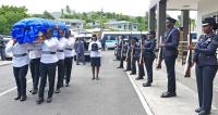 Slain police officer honoured with military send-off