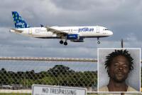 Florida man arrested after climbing fence, sneaking onto JetBlue plane and falling asleep: report