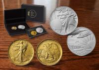 U.S. Mint Launches Walking Liberty Gold Coin and Medal Set