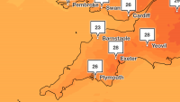Devon to bask in 28C this weekend as hosepipe ban and yellow health alert for heat issued