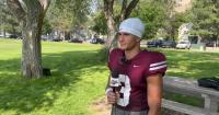 Montana Grizzlies WR Brooks Davis on Day 3 of fall camp
