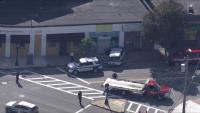 Boston police cruiser crashes into building in West Roxbury