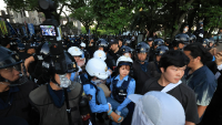 Japanese rally to protest against military shift under Takaichi gov't