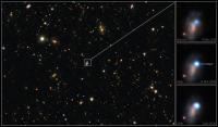 Astronomers watch the whole process as a huge star dies