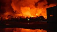 A Russian retail giant's warehouse burns after Ukraine's latest long-range drone attack