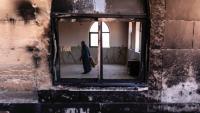 A Palestinian man prepares to pray at a mosque allegedly burned by Israeli settlers in the village