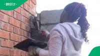 Woman lays bricks to build own salon in TikTok video, South Africa divided