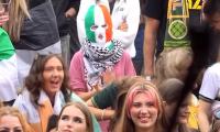 Greta Thunberg wears balaclava disguise to Kneecap and Bob Vylan concert