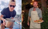 Brooklyn Beckham horrifies fans by cooking pasta with seawater on board luxury yacht - as he tries to trump his estranged dad David who went to Italian culinary school