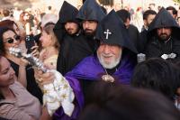 The leader of Armenia's Apostolic Church faces trial amid a feud with the government