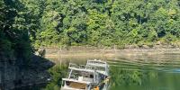 Work begins at Kentucky state park boat dock after houseboat sank