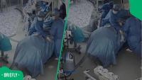 Earthquake shakes hospital surgery room during operation as doctors protect patient, Insta applauds