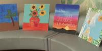 Hand-painted ceiling tiles bring encouraging messages to Southeast Health patients