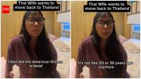 Thai woman married to American man says 'American Dream is dead' after 3 years in US, wants to return to Thailand: 'Every day feels like a rat race'
