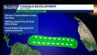 Tropical development possible in the eastern Atlantic next week