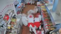 Horrifying moment fast food staff scramble for cover as mass shooter fires into store window during deadly rampage