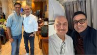 Anupam Kher Bumps Into Rahul Dravid, Virender Sehwag During Travels; Praises Ex-Indian Cricketers In Heartfelt Post