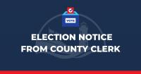 County Clerk’s notice regarding use of stickers for write-in candidates on election ballots