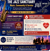 Music Saves Lives: The Jazz Sanctuary, American Red Cross and Musicians Union partner for Community Blood Drive August 14