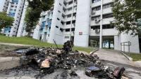 SCDF extinguishes Hougang recycling bin fire; cigarette butt suspected