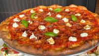 This garlic-topped pizza was the best thing we ate this week