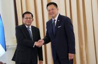 Myanmar's military leader Min Aung Hlaing arrived on an official visit to Thailand