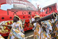 Ivorians set eyes on talking drum for first time
