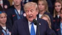 White House visitors don't know where to look after Donald Trump claim about women's sports