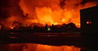 Russian retail giant's warehouse burns