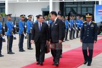 Thai Prime Minister sees off President U Min Aung Hlaing at Don Mueang Airport