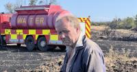 Farmers join forces to fight wildfire metres from 'massive' solar farm