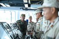 Cambodian Defence Leaders Inspect Frigate 622 Training Exerc...