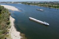 Water level dropping in the Danube