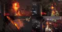High-rise HORROR – Huge fire tears through upper floors of Jakarta government building