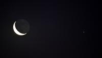Don't miss the crescent moon shine close to the red light of Mars before dawn on Aug. 9