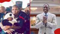 Nairobi: Photo of mother working as security guard attending State House meeting with baby trends