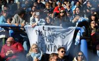 Argentina rugby fans display Falklands banner in defeat to South Africa