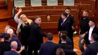 Kosovo’s acting prime minister targeted with eggs amid election talks