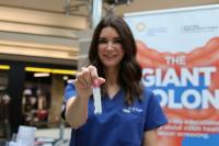 Giant colon display at Intercity Shopping Centre promotes colon health