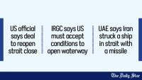 Iran, Oman ‘very close’ to deal on Hormuz