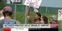 Demonstrators protest ICE activity at Bradley International Airport