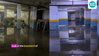 ‘Complimentary swimming pool’: Noida woman shows waterlogged society basement despite  ₹30,000+ rent