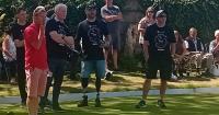 Celebs hit bowling green for day of entertainment in the sun