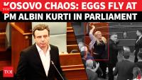 Egg Attack In Kosovo Parliament: Albin Kurti Faces Opposition Fury Amid Government Deadlock | WATCH