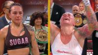 Two Aussie world champions have been dethroned on the same day as Cherneka Johnson and Desley Robinson both lost their titles at the MVPW-05 event in Orlando, Florida.